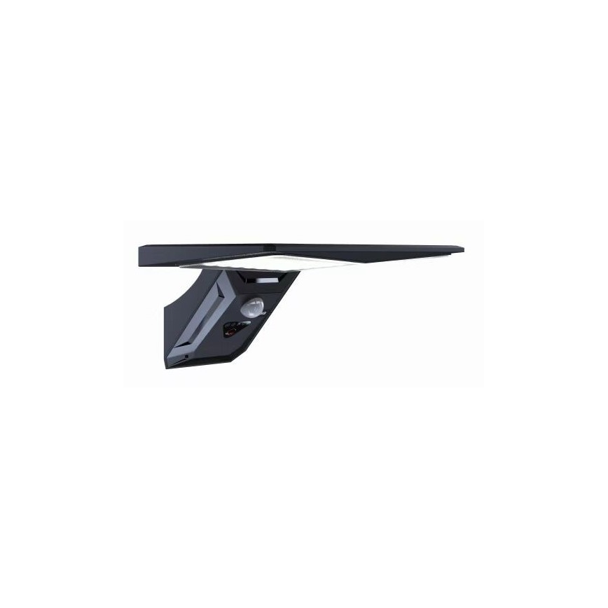 LED Solarna stenska svetilka s senzorjem LED/2,6W/5,5V IP65 črna