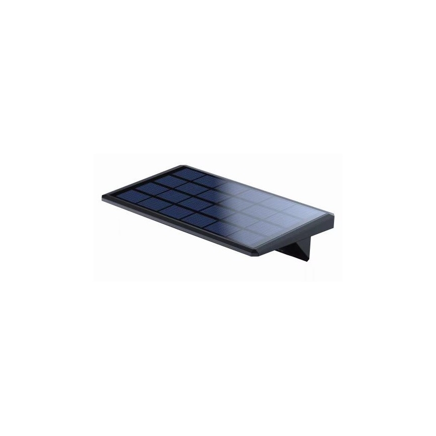 LED Solarna stenska svetilka s senzorjem LED/2,6W/5,5V IP65 črna