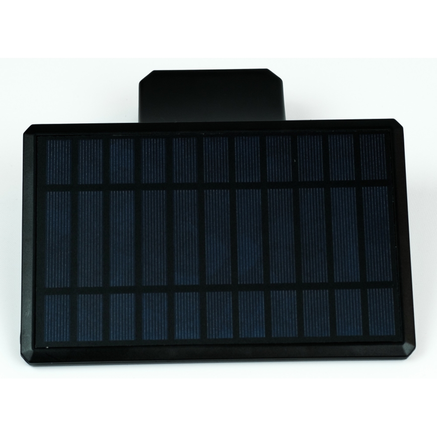 LED Solarna stenska svetilka s senzorjem LED/2,6W/5,5V IP65 črna