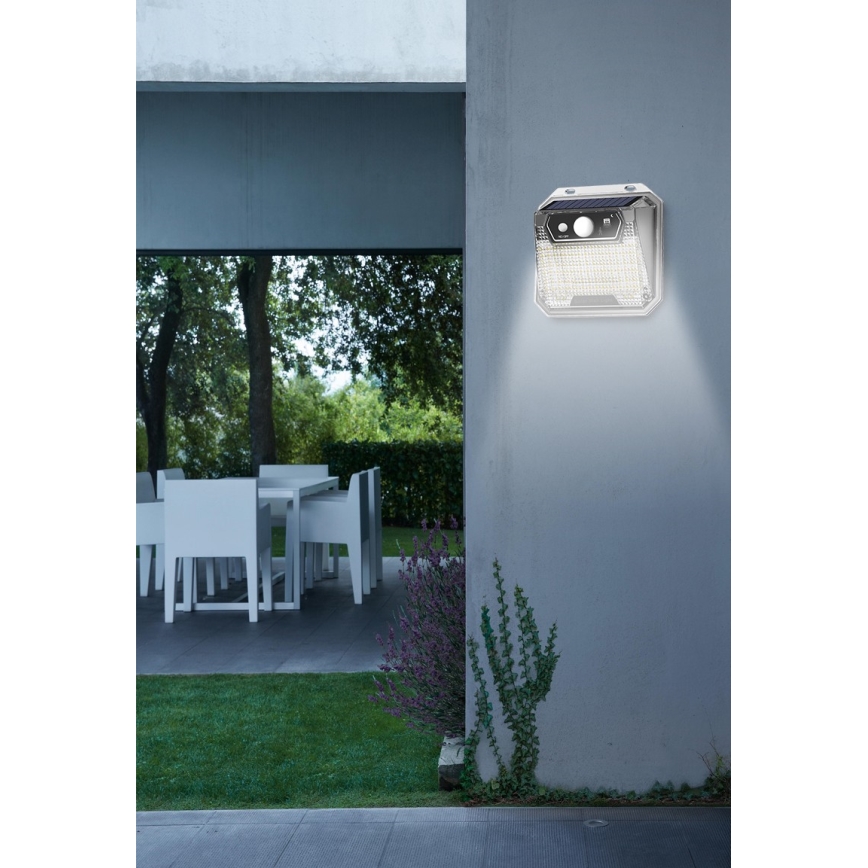 LED Solarna stenska svetilka s senzorjem LED/3W/5,5V IP65