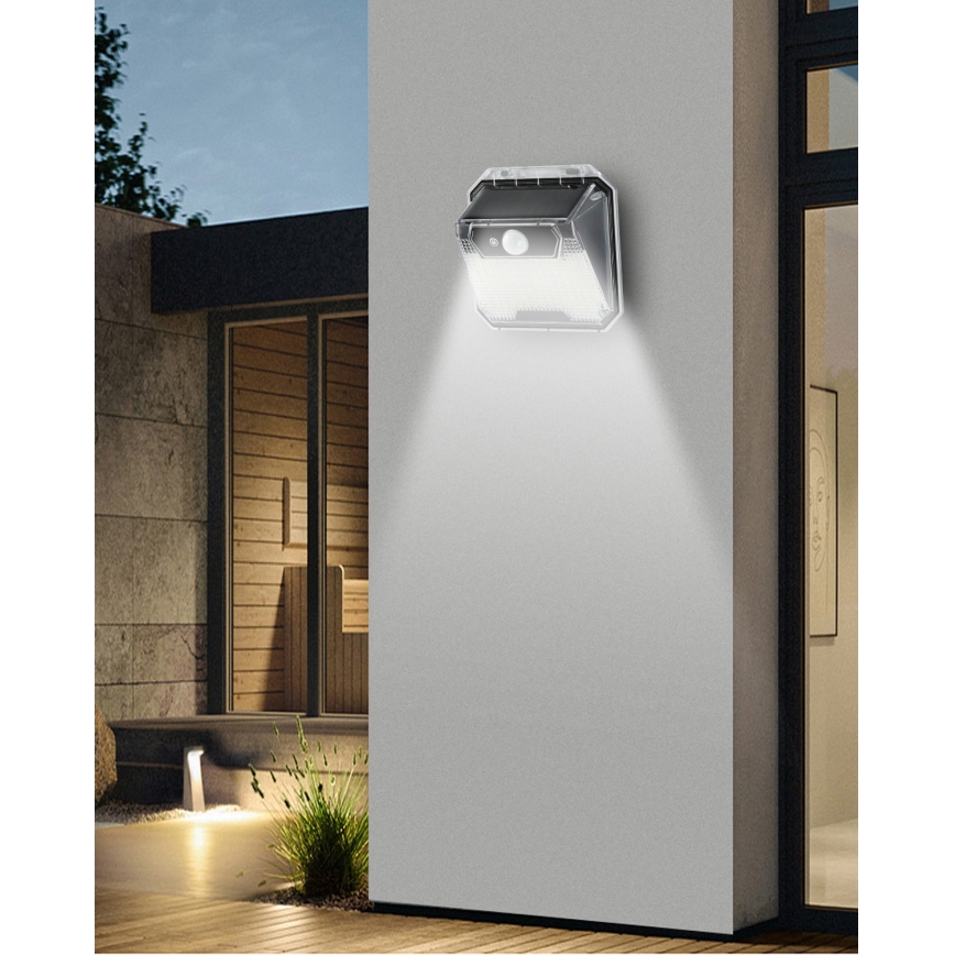 LED Solarna stenska svetilka s senzorjem LED/3W/5,5V IP65