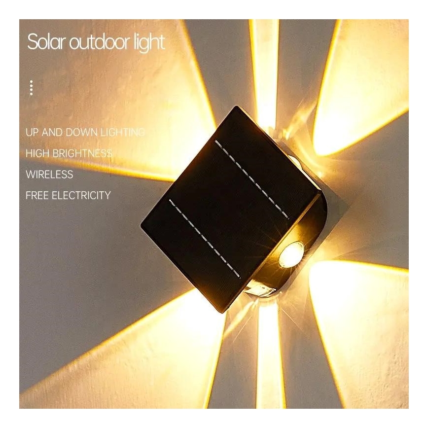 LED Solarna stenska svetilka s senzorjem LED/2W/5V IP54