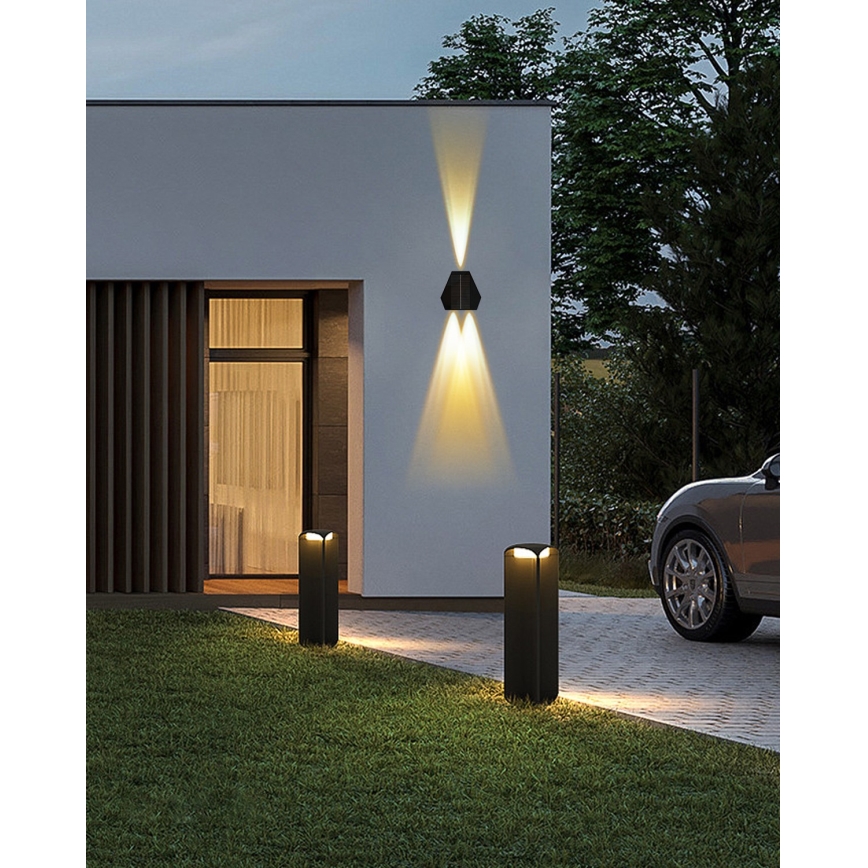 LED Solarna stenska svetilka s senzorjem LED/2W/5V IP54 1300 mAh