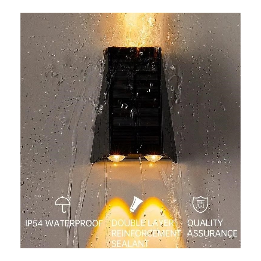 LED Solarna stenska svetilka s senzorjem LED/2W/5V IP54