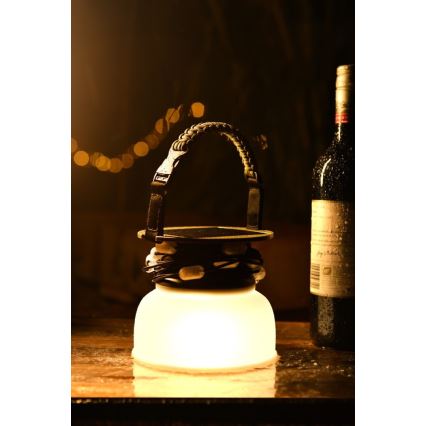 LED RGB Prenosni solarna polnilna svetilka z LED veriga LED/10W/5V 3600 mAh IP65 3600 mAh