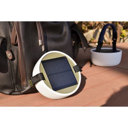 LED RGB Prenosni solarna polnilna svetilka z LED veriga LED/10W/5V 3600 mAh IP65 3600 mAh