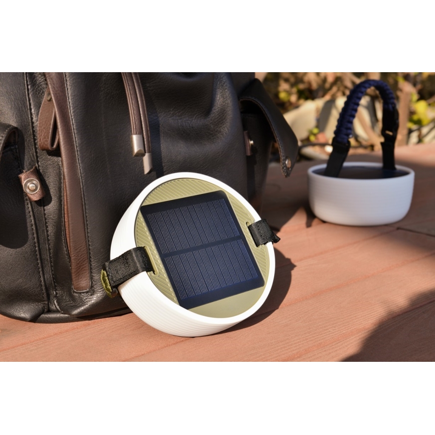 LED RGB Prenosni solarna polnilna svetilka z LED veriga LED/10W/5V 3600 mAh IP65 3600 mAh