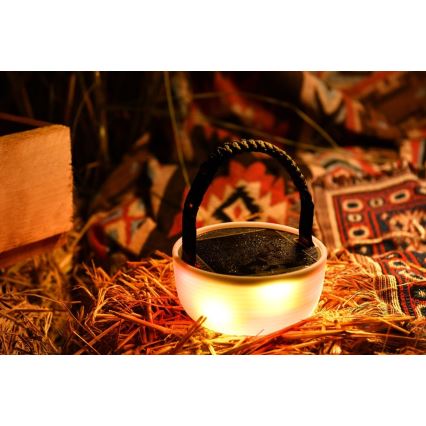 LED RGB Prenosni solarna polnilna svetilka z LED veriga LED/10W/5V 3600 mAh IP65 3600 mAh
