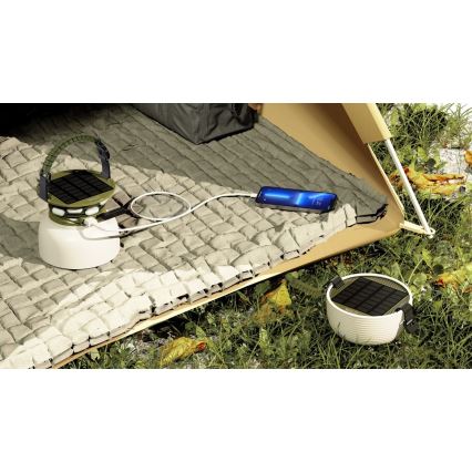 LED RGB Prenosni solarna polnilna svetilka z LED veriga LED/10W/5V 3600 mAh IP65 3600 mAh