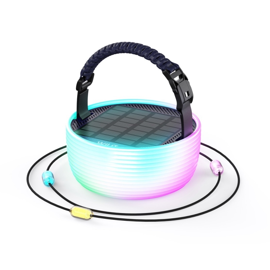LED RGB Prenosni solarna polnilna svetilka z LED veriga LED/10W/5V 3600 mAh IP65 3600 mAh