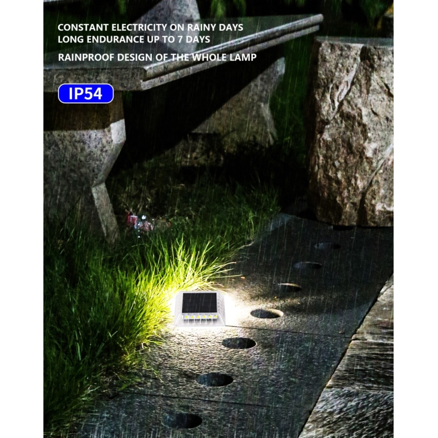 LED Zunanja solarna razsvetljava s senzorjem LED/0,03W/1,2V IP54 800 mAh