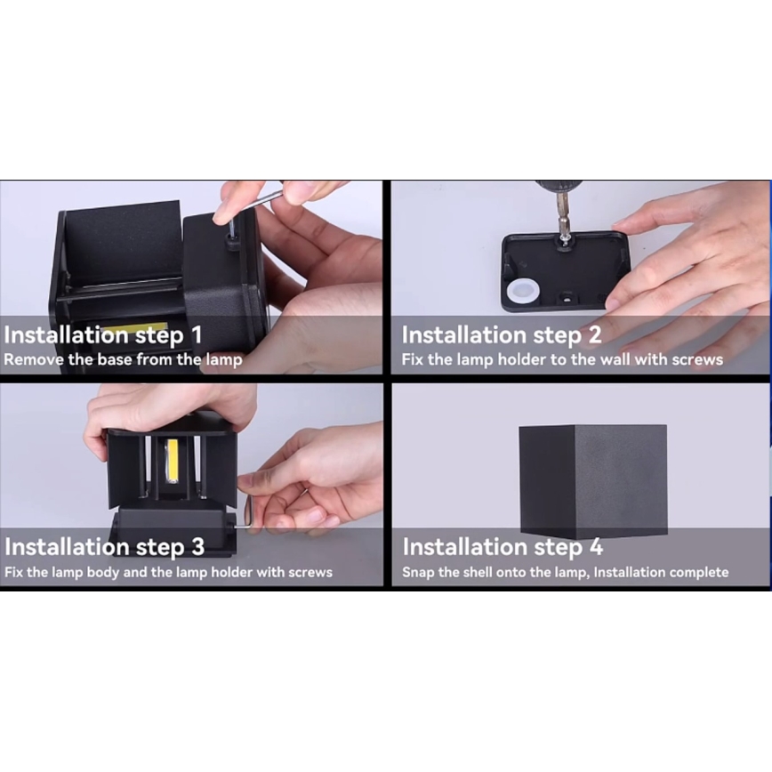 Immax 08510L - Zunanja stenska LED svetilka DICE LED/6W/230V 3000K IP65