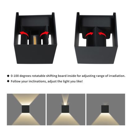 Immax 08510L - Zunanja stenska LED svetilka DICE LED/6W/230V 3000K IP65