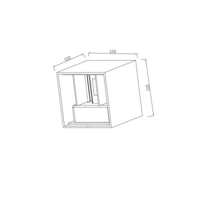 Immax 08510L - Zunanja stenska LED svetilka DICE LED/6W/230V 3000K IP65