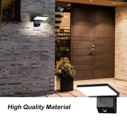 LED zunanja stenska svetilka s senzorjem MODERN LED/18W/230V IP65