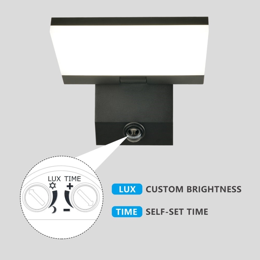 LED zunanja stenska svetilka s senzorjem MODERN LED/18W/230V IP65