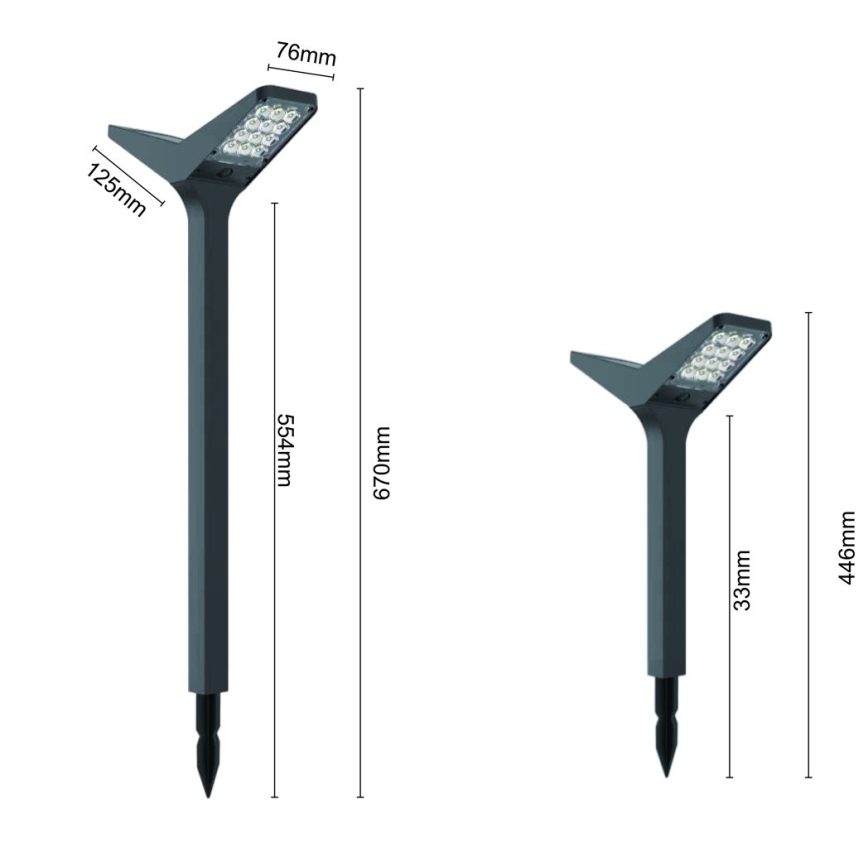 LED sončna svetilka s senzorjem SUN BUTTERFLY LED/1,5W/3,7V 3000/6000K IP65 1500 mAh