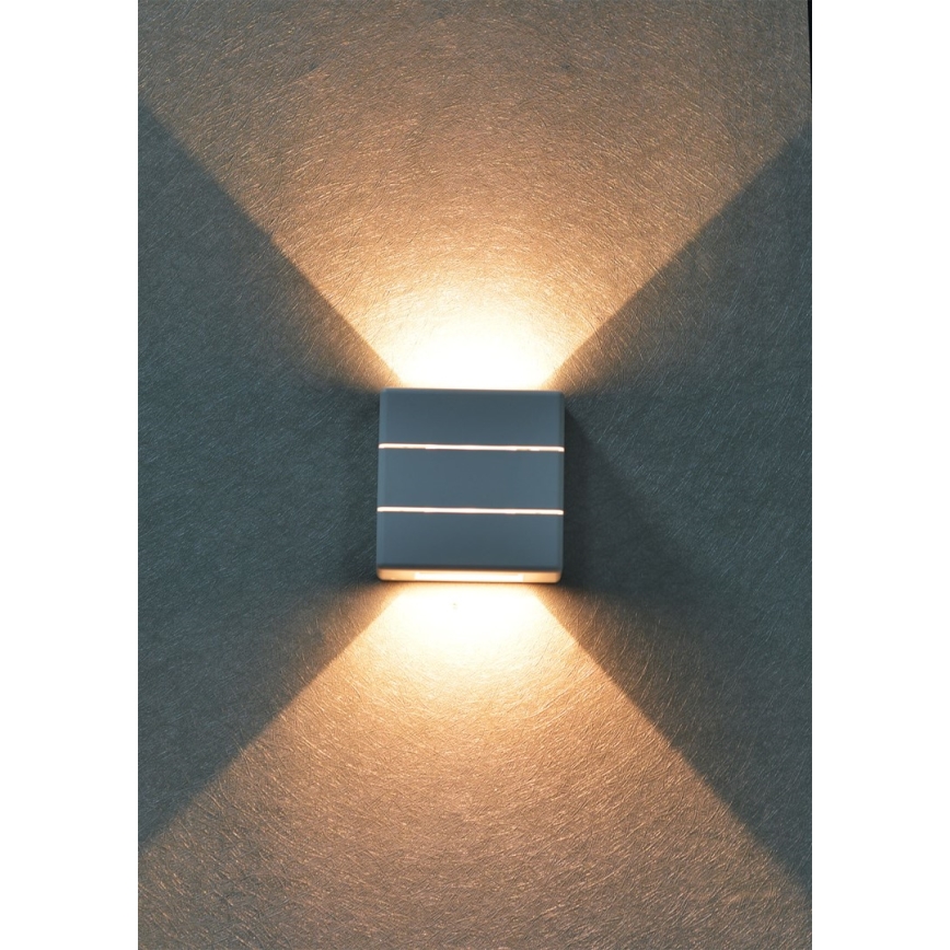 LED zunanja stenska svetilka LUXLINE 6W/230V 3000K IP54 bela