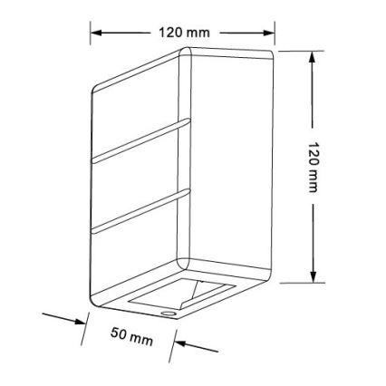 LED zunanja stenska svetilka LUXLINE LED/6W/230V 3000K IP54 hrast
