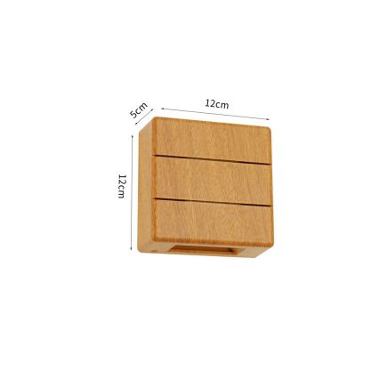 LED zunanja stenska svetilka LUXLINE LED/6W/230V 3000K IP54 hrast