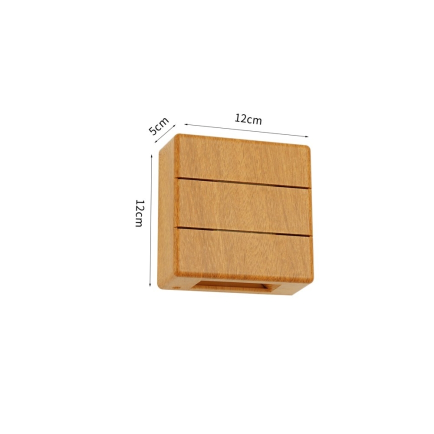 LED zunanja stenska svetilka LUXLINE LED/6W/230V 3000K IP54 hrast