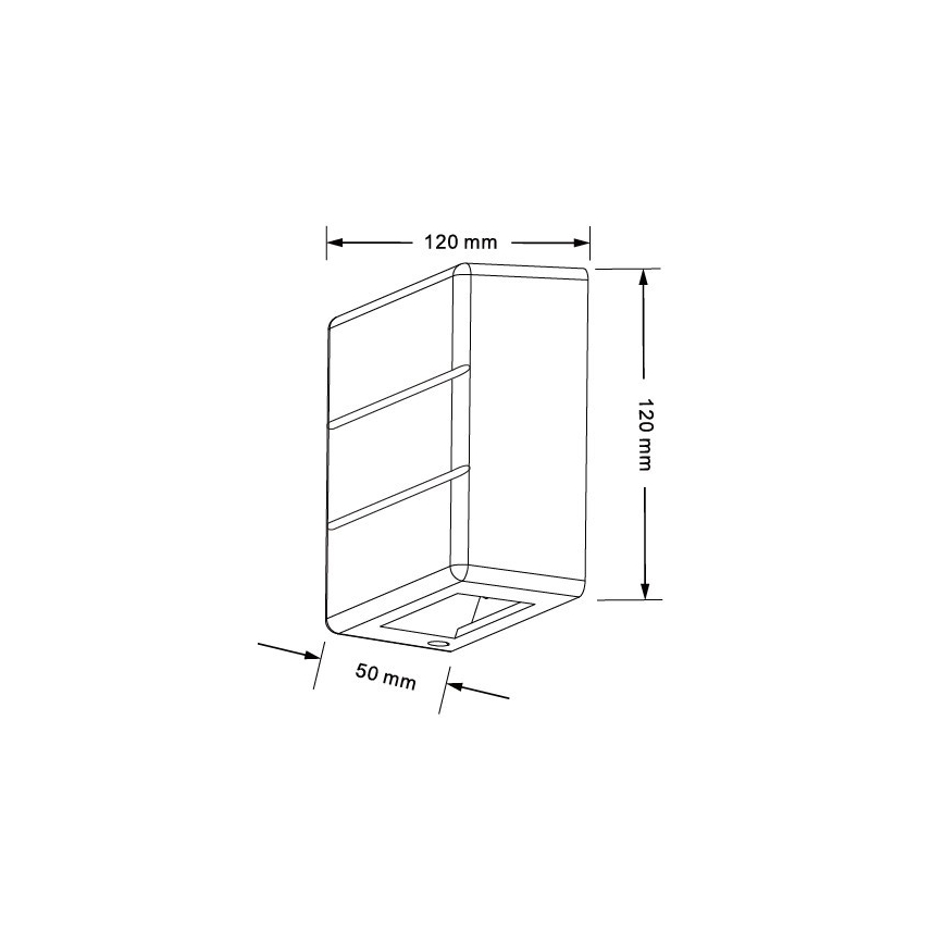 LED zunanja stenska svetilka LUXLINE 6W/230V 3000K IP54 oreh