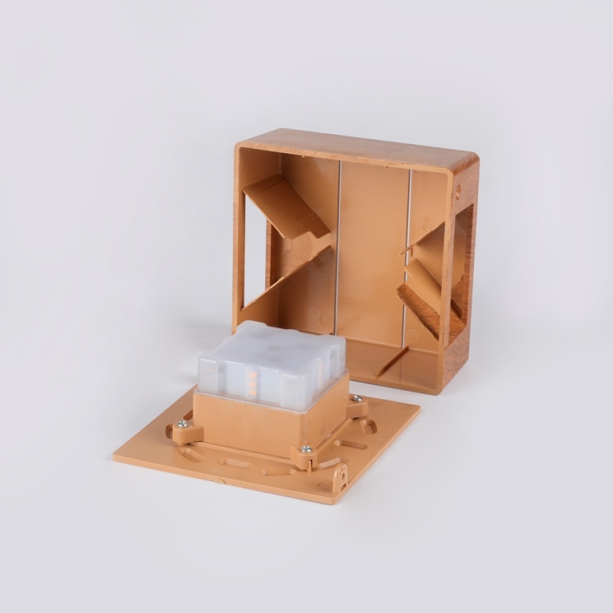 LED zunanja stenska svetilka LUXLINE 6W/230V 3000K IP54 oreh