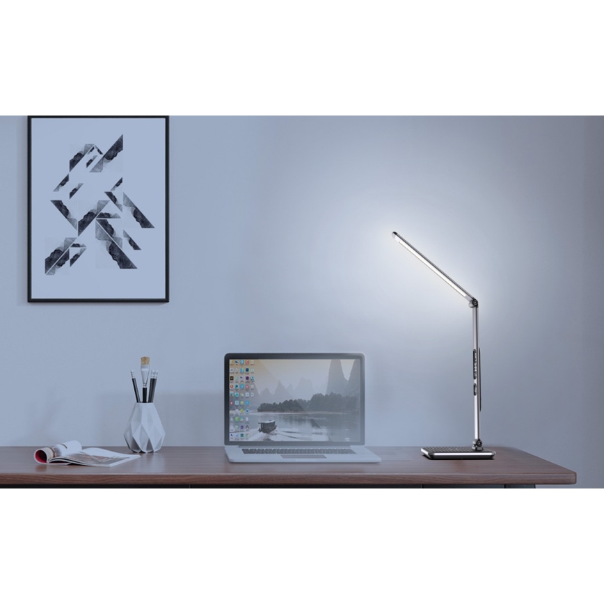 LED Zatemnitvena namizna svetilka LED/8,5W/230V z brezžičnim polnjenjem