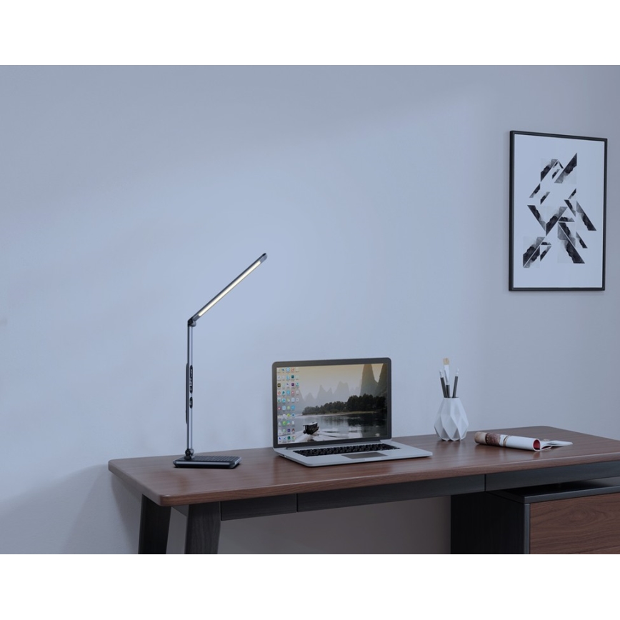LED Zatemnitvena namizna svetilka LED/8,5W/230V z brezžičnim polnjenjem