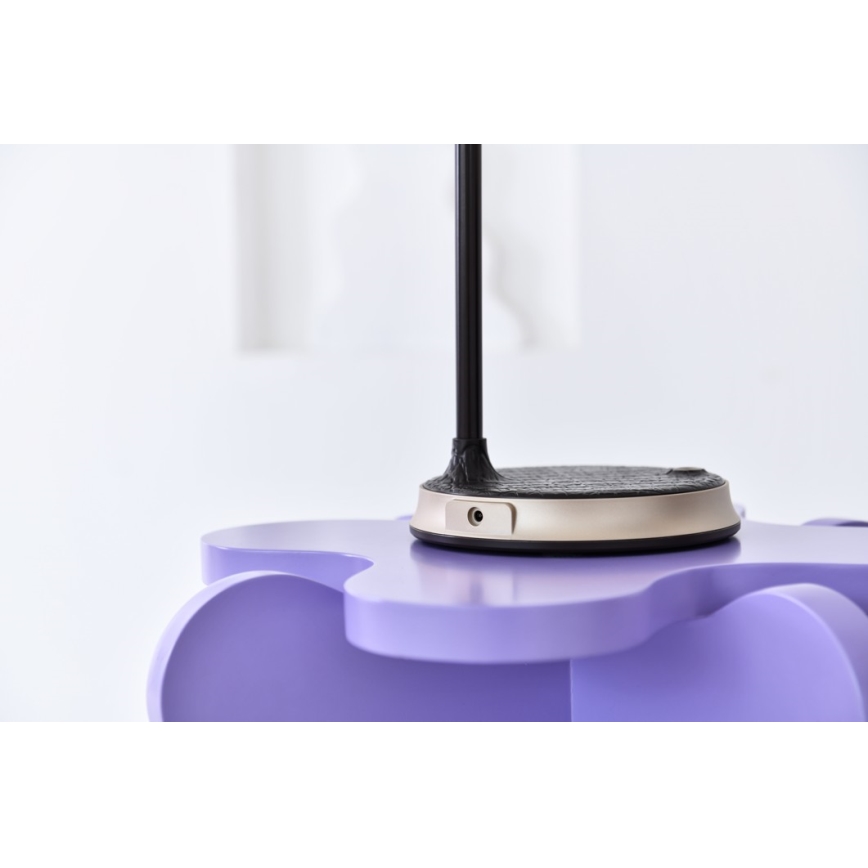 LED Zatemnitvena namizna svetilka z brezžičnim polnjenjem FINCH LED/9W/12/230V siva/sijajni krom