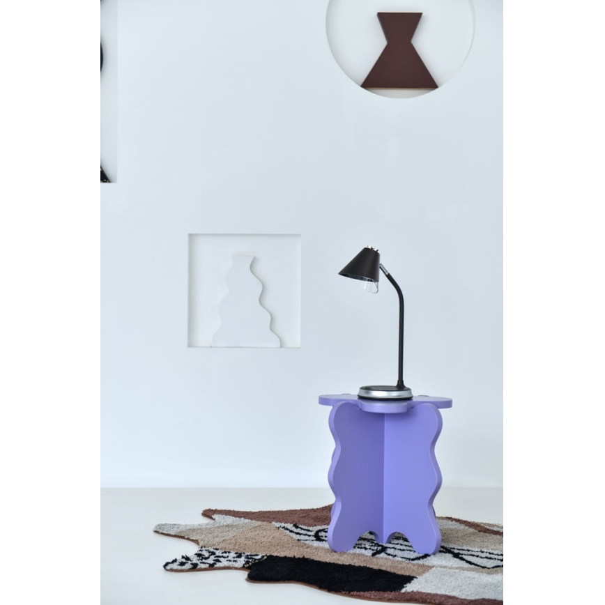LED Zatemnitvena namizna svetilka z brezžičnim polnjenjem FINCH LED/9W/12/230V siva/sijajni krom