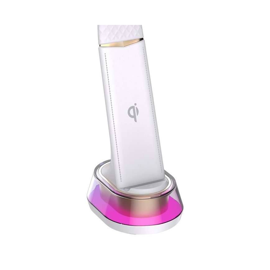 LED RGB Zatemnitvena namizna svetilka z brezžičnim polnjenjem CORELLA LED/7W/12/230V bela