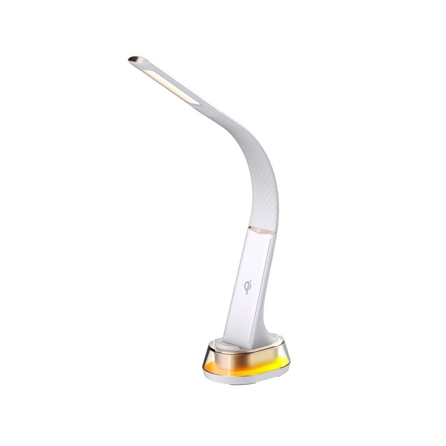 LED RGB Zatemnitvena namizna svetilka z brezžičnim polnjenjem CORELLA LED/7W/12/230V bela