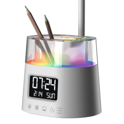 LED RGBW Zatemnitvena namizna svetilka s pencil holder FALCON LED/10W/5V