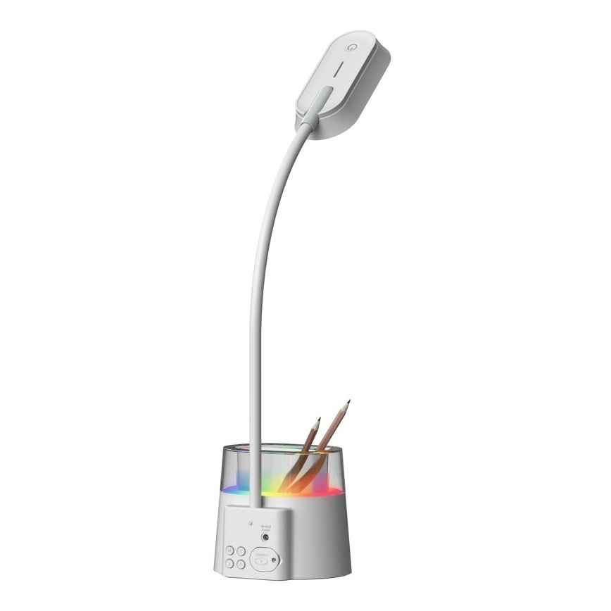 LED RGBW Zatemnitvena namizna svetilka s pencil holder FALCON LED/10W/5V