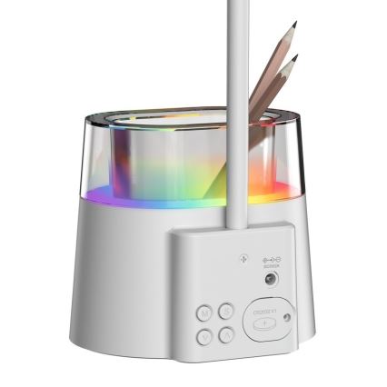 LED RGBW Zatemnitvena namizna svetilka s pencil holder FALCON LED/10W/5V