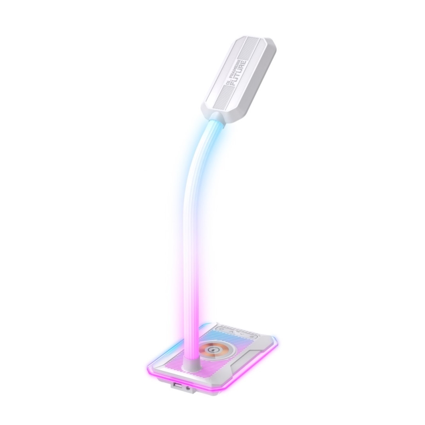 LED RGBW Zatemnitvena namizna svetilka z Qi polnjenje 30W/230V 3000K/4000K/5000K bela