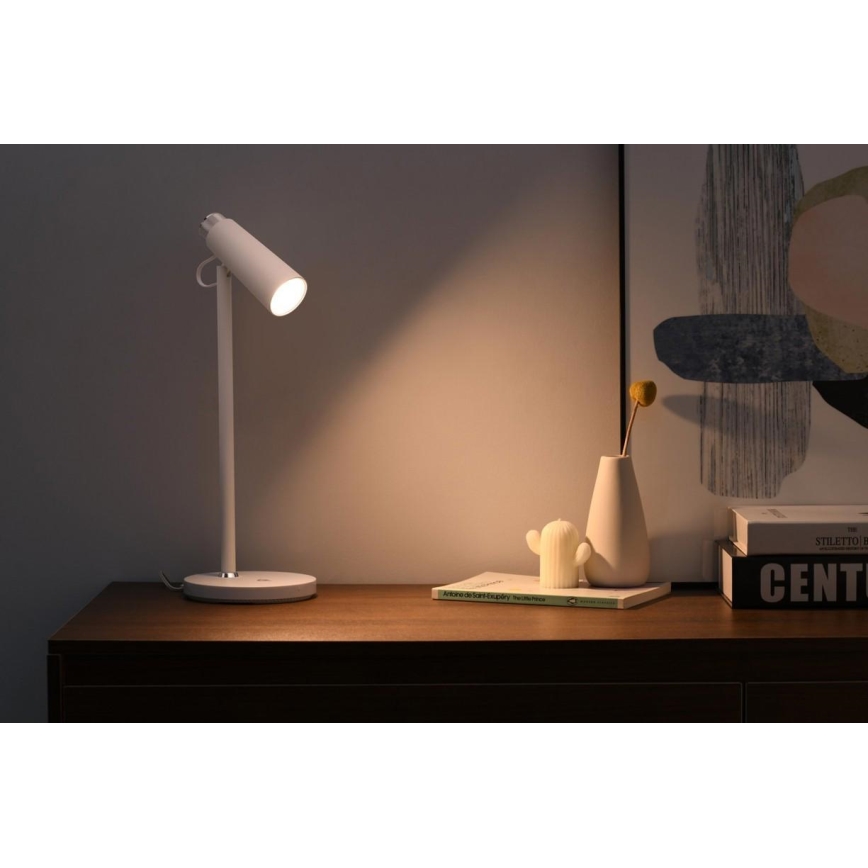 LED Zatemnitvena namizna svetilka z brezžični Qi polnjenje TIT LED/12W/230V bela