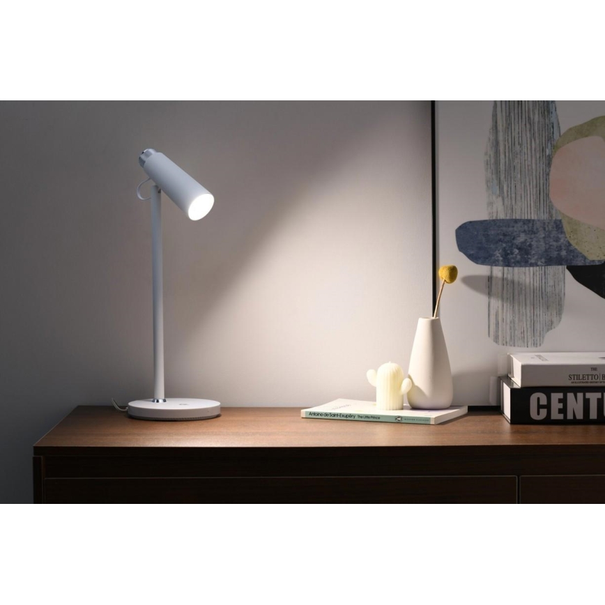 LED Zatemnitvena namizna svetilka z brezžični Qi polnjenje TIT LED/12W/230V bela
