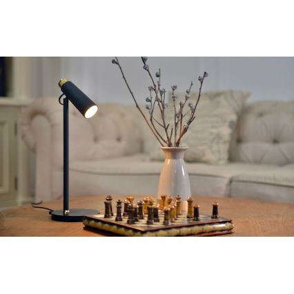 LED Zatemnitvena namizna svetilka z brezžični Qi polnjenje TIT LED/12W/230V črna
