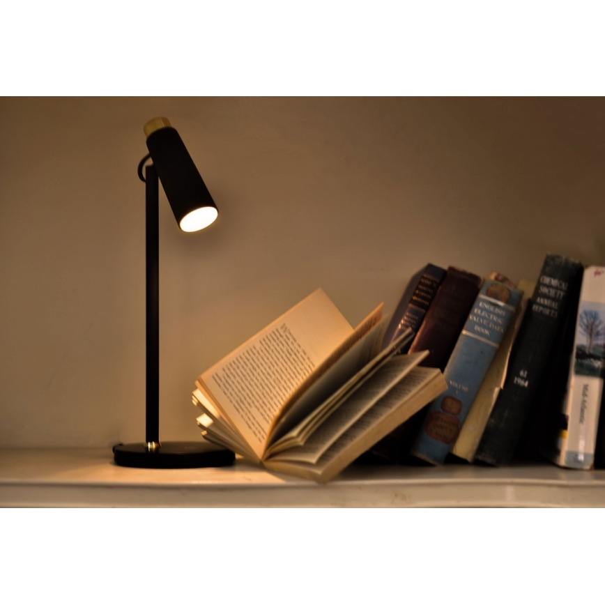 LED Zatemnitvena namizna svetilka z brezžični Qi polnjenje TIT LED/12W/230V črna