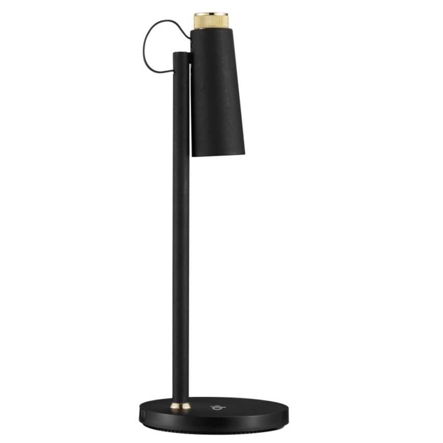 LED Zatemnitvena namizna svetilka z brezžični Qi polnjenje TIT LED/12W/230V črna