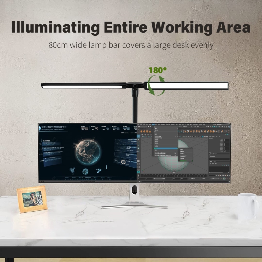 LED Fleksibilna zatemnitvena osvetlitev monitorja OFFICE LED/24W/230V 2700-6300K CRI 95