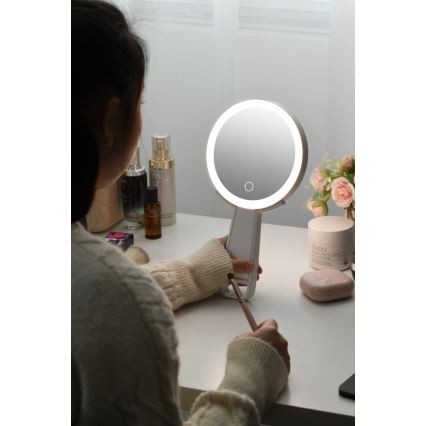 Immax 09103L - LED+CCT zatemnjivo kozmetično ogledalo SWEET LED/3W/5V bela