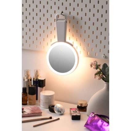 Immax 09103L - LED+CCT zatemnjivo kozmetično ogledalo SWEET LED/3W/5V bela