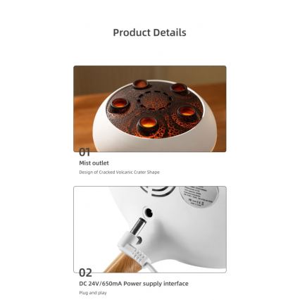 Immax 09104L - Aroma difuzor in vlažilec zraka JELLYFISH LED/11W/5V