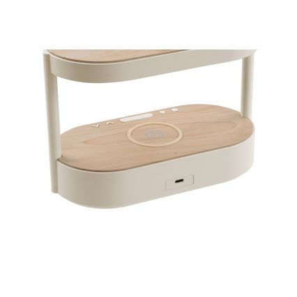 Zatemnjiva LED namizna svetilka z budilko in polnjenjem TRIPLE DOCK LED/1,5W/5V