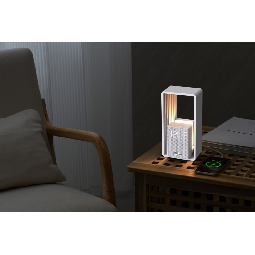 LED namizna svetilka z budilko in polnjenjem CALM LED/3,5W/5V