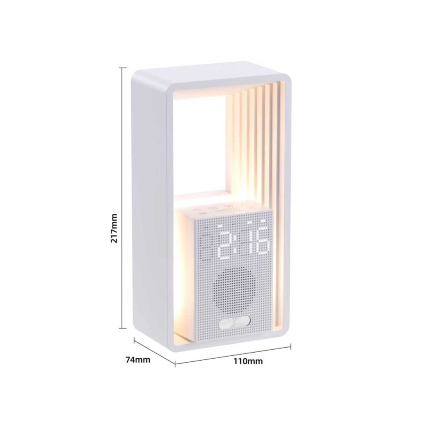 LED namizna svetilka z budilko in polnjenjem CALM LED/3,5W/5V