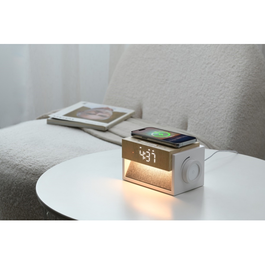 LED namizna svetilka z budilnikom in polnjenjem CALM LED/1,2W/5V